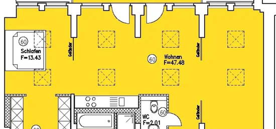 vollmöbilierte loftähnliche Wohnung / Fully furnished loft-like flat