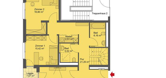 Geräumige, stilvolle 4-Raum-Maisonette-Wohnung mit gehobener Innenausstattung mit Balkon in Freiburg