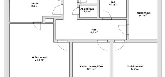 Erdgeschoßwohnung mit Garten im Zweifamilienhaus zu vermieten