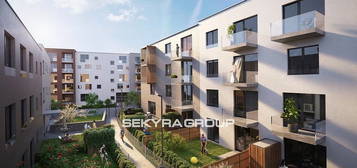 Prodej bytu 2+kk, 53,4 m2 s balkónem 3,8 m2 - Rezidence Čakovice