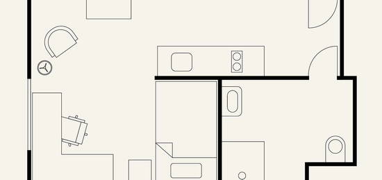 Stilvolle, modernisierte 1-Zimmer-Wohnung in Ronnenberg