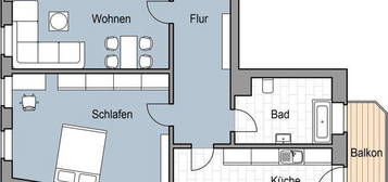 Leipzig Leutzsch-2 Zimmer Wohnung mit Balkon