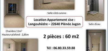 Appartement 2 pièces 60m2 à Langouhèdre (22)