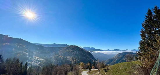 PANORAMA-RUNDSTAMMHAUS IN DEN KARAWANKEN | SONNIGE LAGE ÜBER 1.000m HÖHE | FREIZEITWOHNSITZ | NATUR