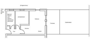 Vermiete kl. 2 Zimmer Wohnung mit Terrasse und Garten