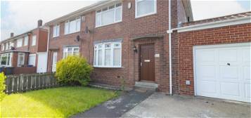 Semi-detached house to rent in Stokesley Grove, High Heaton, Newcastle Upon Tyne NE7
