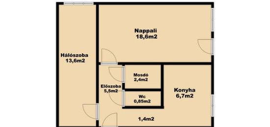 Eladó panellakás, Esztergomban 29.5 M Ft, 2 szobás