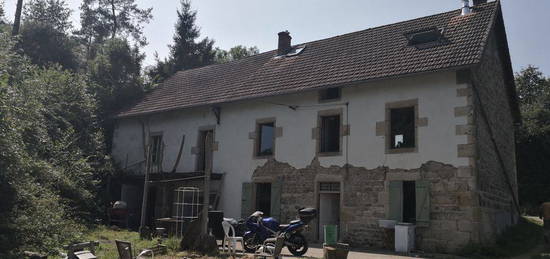 Corps de ferme (4 bâtiments) à restaurer, en zone blanche, au bord d‘un ruisseau et d’une forêt, à 1H au nord de Clermont-Ferrand