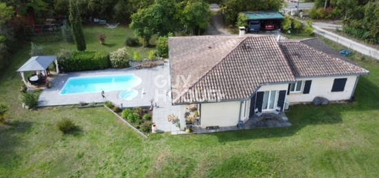 Sud Cahors, magnifique plain-pied contemporain, cadre idyllique avec vue.