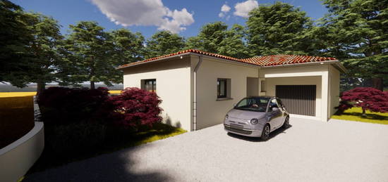 VERNOSC LES ANNONAY- MAISON PP- GARAGE SUR 910 M2 DE TERRAIN