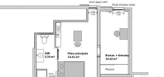 A louer T1 bis 30 m2