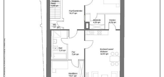 Vermietung einer kernsanierten 113,5 qm 3-Zimmer Wohnung