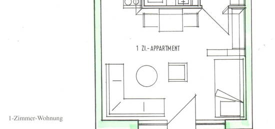 Gepflegte 1-Zimmer-Wohnung mit Balkon und EBK in Heidelberg