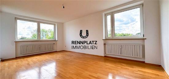 Helle 3,5-Zimmer-Wohnung mit Einbauküche und Süd-Loggia in Regensburg-Königswiesen. Frei.