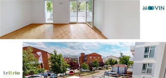 Willkommen im Neubauprojekt "Teltrio": Moderne 2-Zi.-Wohnung mit EBK und Balkon in attraktiver Lage