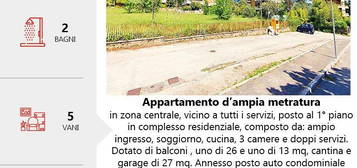 Appartamento con 3 camere,2bagni,cantina e garage