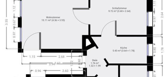 Wir bieten eine 2 Raum Wohnung in Helbra an