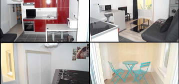 Studio meublé 33m2 moderne avec petite cour privative