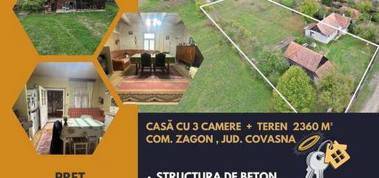 Casa 3 camere 100 M2 cu 2360 M2 teren