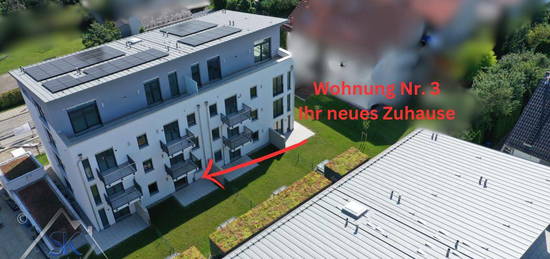 Erstbezug, Barrierefreie 2. Zi. Gartenwhg. mit Terrasse, Keller, Aufzug, TG ab 1.11.24 in Germering