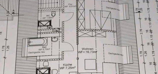 Gemütlich 2 Zimmer Dachgeschoss Wohnung in Holzheim