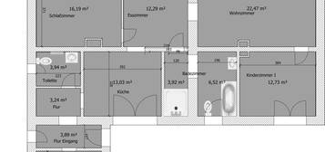 Mietwohnung im Erdgeschoss mit 5 Zimmern auf 110 m² in Müschen – Erstbezug nach Sanierung ab 01.01.2