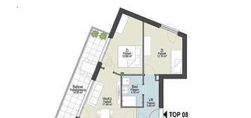 Geförderte Neubauwohnung mit Balkon im 1. Stock