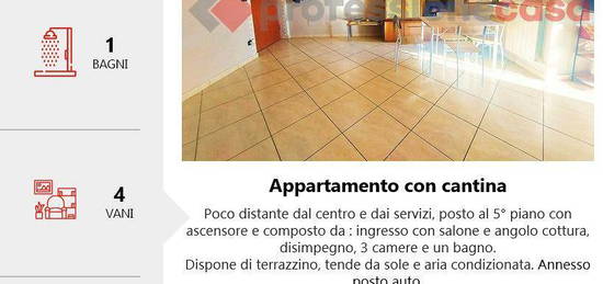 Appartamento con 3 camere,cantina e posto auto