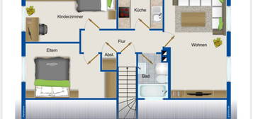 24796 Bovenau - 3 Zimmerwohnung im 1. OG ab 01.01.2025