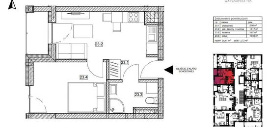 LIPIEC 2025 - 2 pokoje, 30,5 m2 + balkon