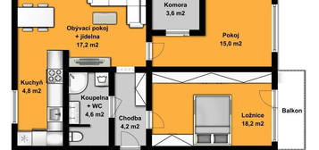 Byt 3+kk, 75 m², Jateční, Kolín