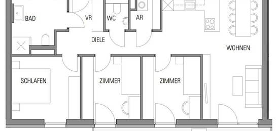 4 Zimmer , 80m2 , 2x TG, großer Eigengarten mit circa 90m2 Freifläche