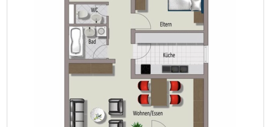 Lichtdurchflutete 2,5-Z.-Wohnung mit Balkon und Stellplatz