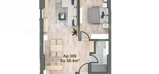 Apartament 2 camere, 58mp, etaj intermediar, bloc Premium, zona Iulius