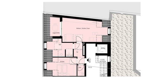 Dachgeschoss-Wohnung in der Innenstadt