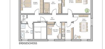 5-Zimmer-Wohnung im Erdgeschoss mit ca. 123m²