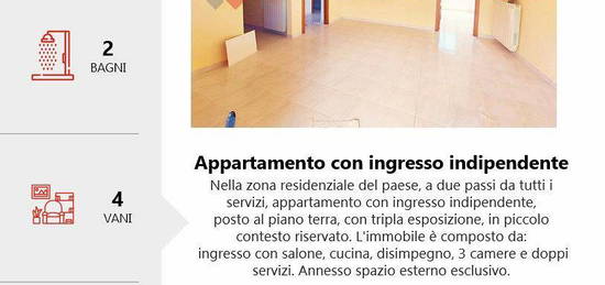 Appartamento indipendente con cortile