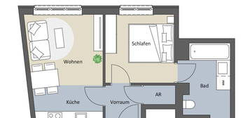 2-Zimmer Wohnung in der Webergasse zu vermieten! Derzeit noch vermietet bis 1.1.25