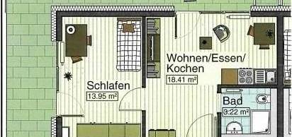 2-Zimmer Wohnung (Single Flat) in Neu-Ulm zu vermieten