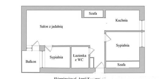 Skierniewice Widok 1 piętro 57m2 na sprzedaż miesz