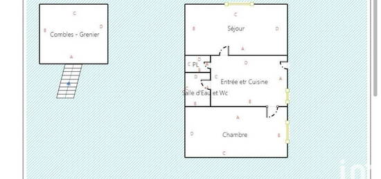 Appartement  à vendre, 2 pièces, 1 chambre, 35 m²