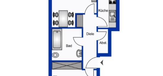 Gepflegte 2-Zimmer-Wohnung mit zwei Balkonen in ruhiger Lage von Bad Soden-Salmünster WEC3