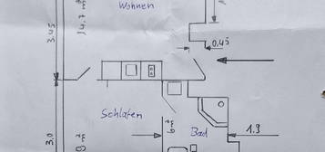 Möbellierte 1.5 Zimmer Wohnung in Freimann