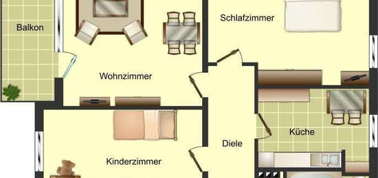 3-Zimmer-Wohnung in Siegburg Kaldauen