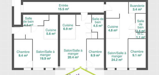 Vente maison 6 pièces 175 m²