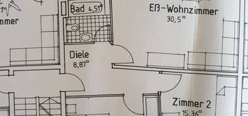 Wohnung 3ZKB, 90 qm, Broichweiden