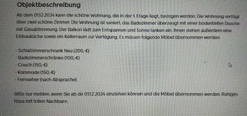 Mietwohnung in Duisburg Neudorf Autobahnnähe zu vermieten