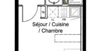 Launaguet : T1 26 m² dans résidence fermée avec 2 parkings - vendu loué