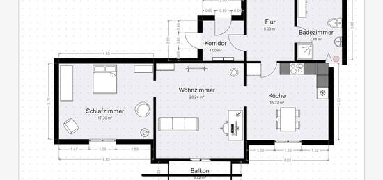 3Zi. Wohnung mit Küche, Balkon, HBF Nähe, 20 min Köln / D‘Dorf