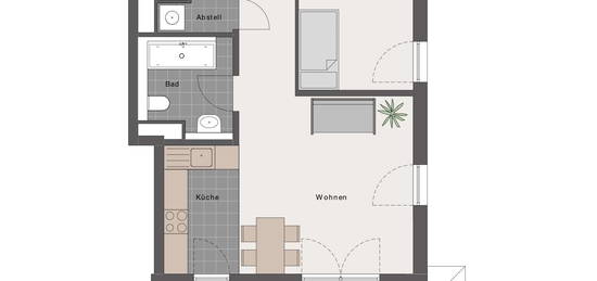 Moderne 3-Zimmer-Wohnung mit Dachterrasse